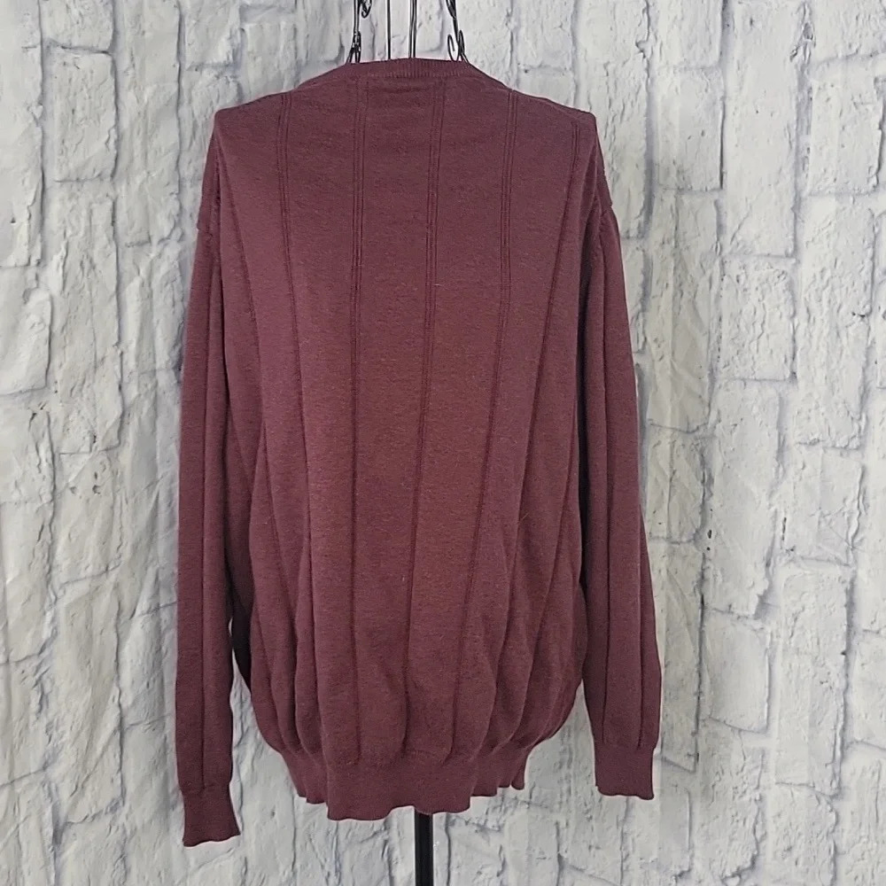 AXIST Burgandy Men's Crew Neck Sweater Large - Picture 4 of 5